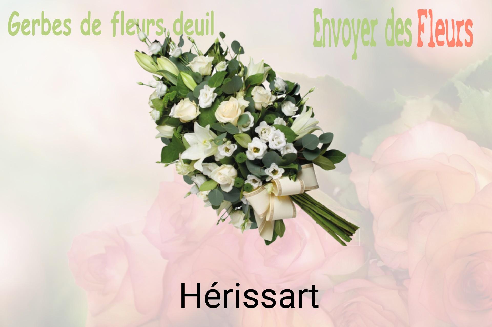 Gerbe de fleurs de deuil livrée à Hérissart